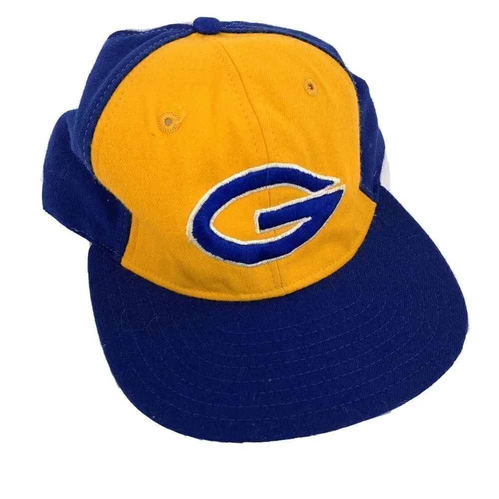 Vintage New Era Blue Gold G Embroidered 80s Hat